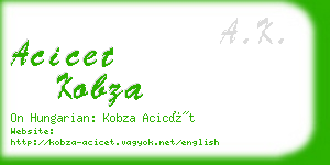 acicet kobza business card